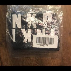 Pink yoga pants and bralette