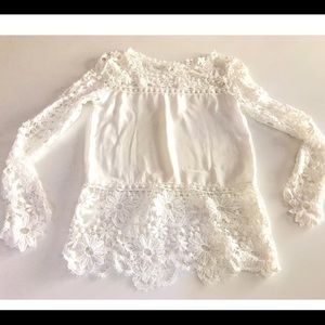 White crochet blouse