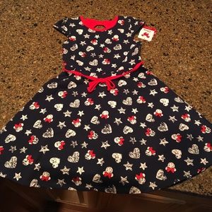 Red, White + Blue Minnie Mouse Dress, Size 5 girls