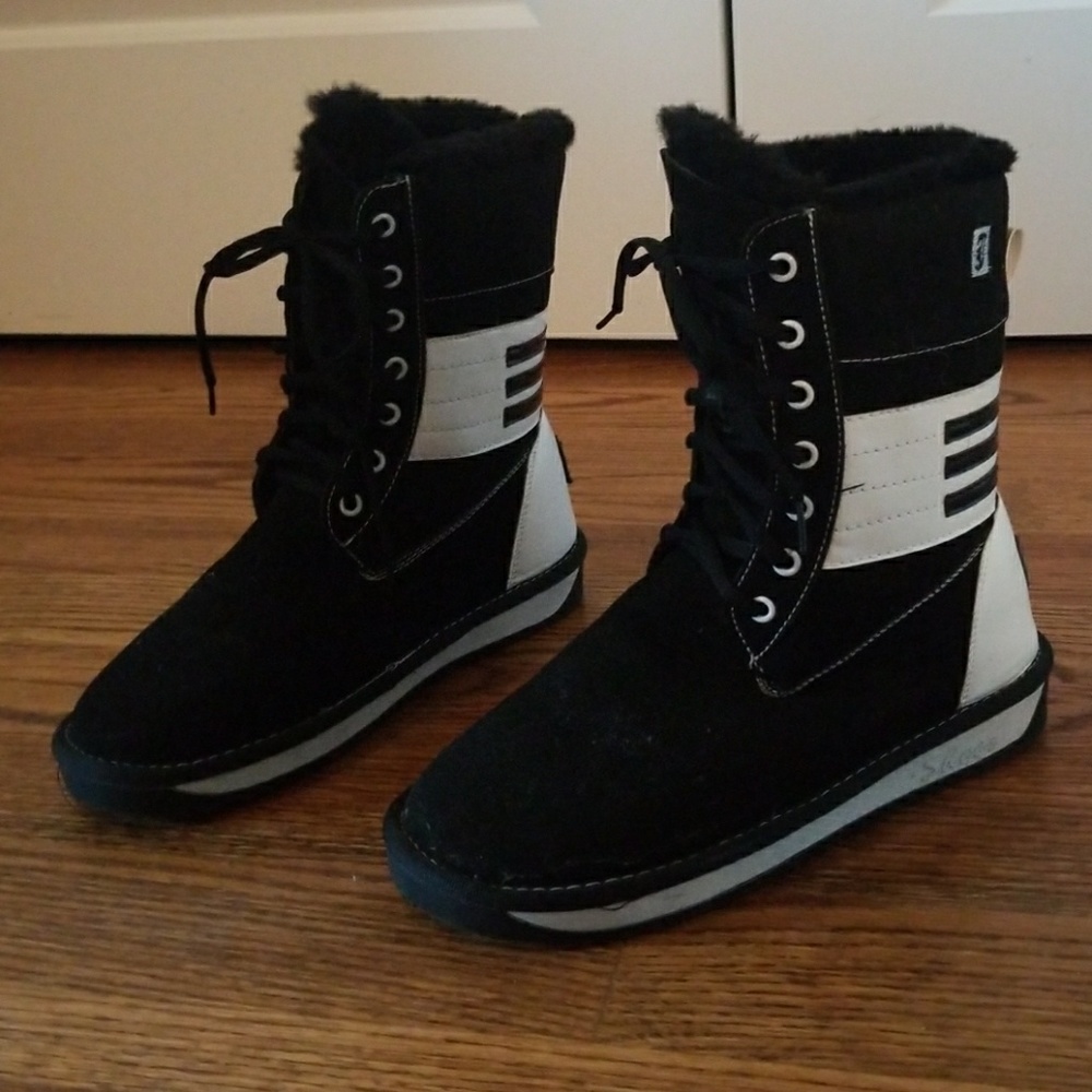 UGG style winter boots, snow boots, lace up boots