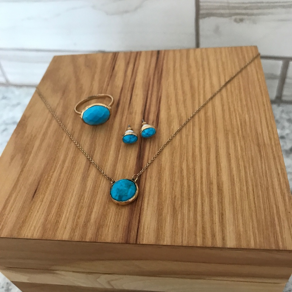 Stella and Dot Maya pendant, earrings, And ring