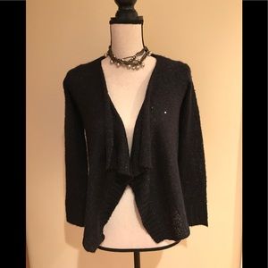 DKNY black sequin cardigan