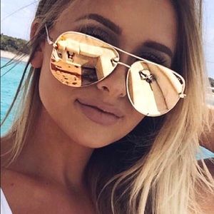 Quay x Desi Gold/Rose Gold High Key Sunglasses