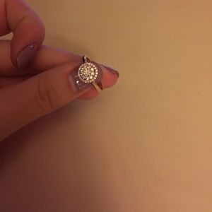 Rose gold engagement ring with 28 diamonds!