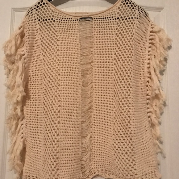 Lucky Brand nomad fringe open knit sweater - Picture 2 of 3