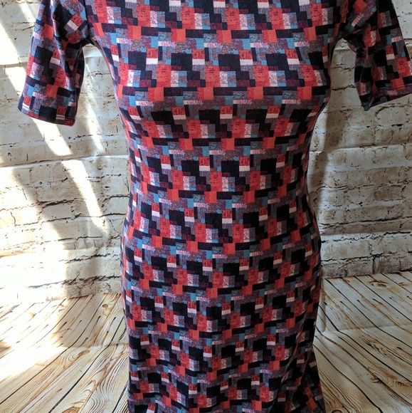 LulaRoe Julia XXS Patriotic Square Print - Picture 5 of 5