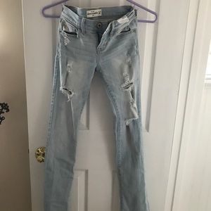 Girls Abercrombie super slim jeans