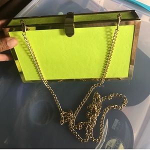 Aldo Neon Green Clutch.