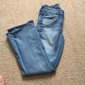 American eagle artist flare light wash