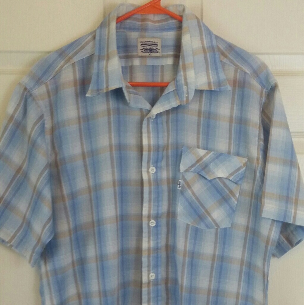 Levi Strauss Plaid Button Down Sz Xl