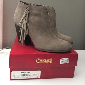 Carlos by Carlos Santana Fringe Booties, Size 11