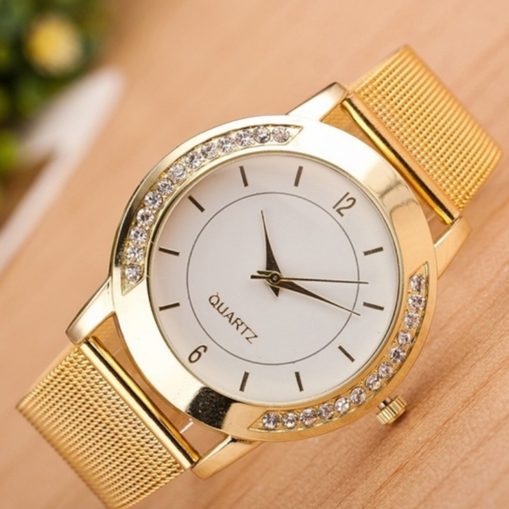Chrystal gold stainless Watch