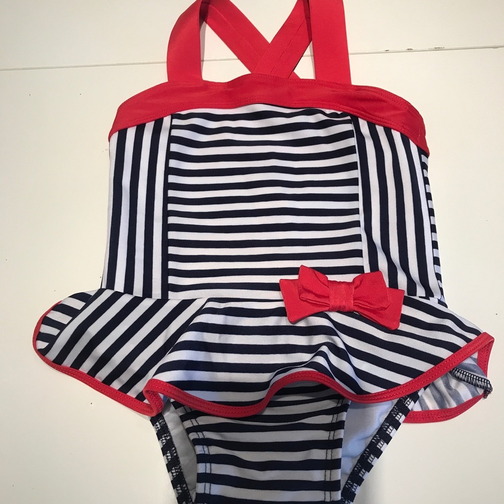 NWOT Cat & Jack Red, White & Blue Swimsuit