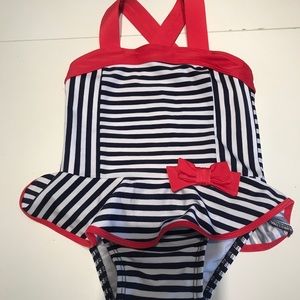 NWOT Cat & Jack Red, White & Blue Swimsuit