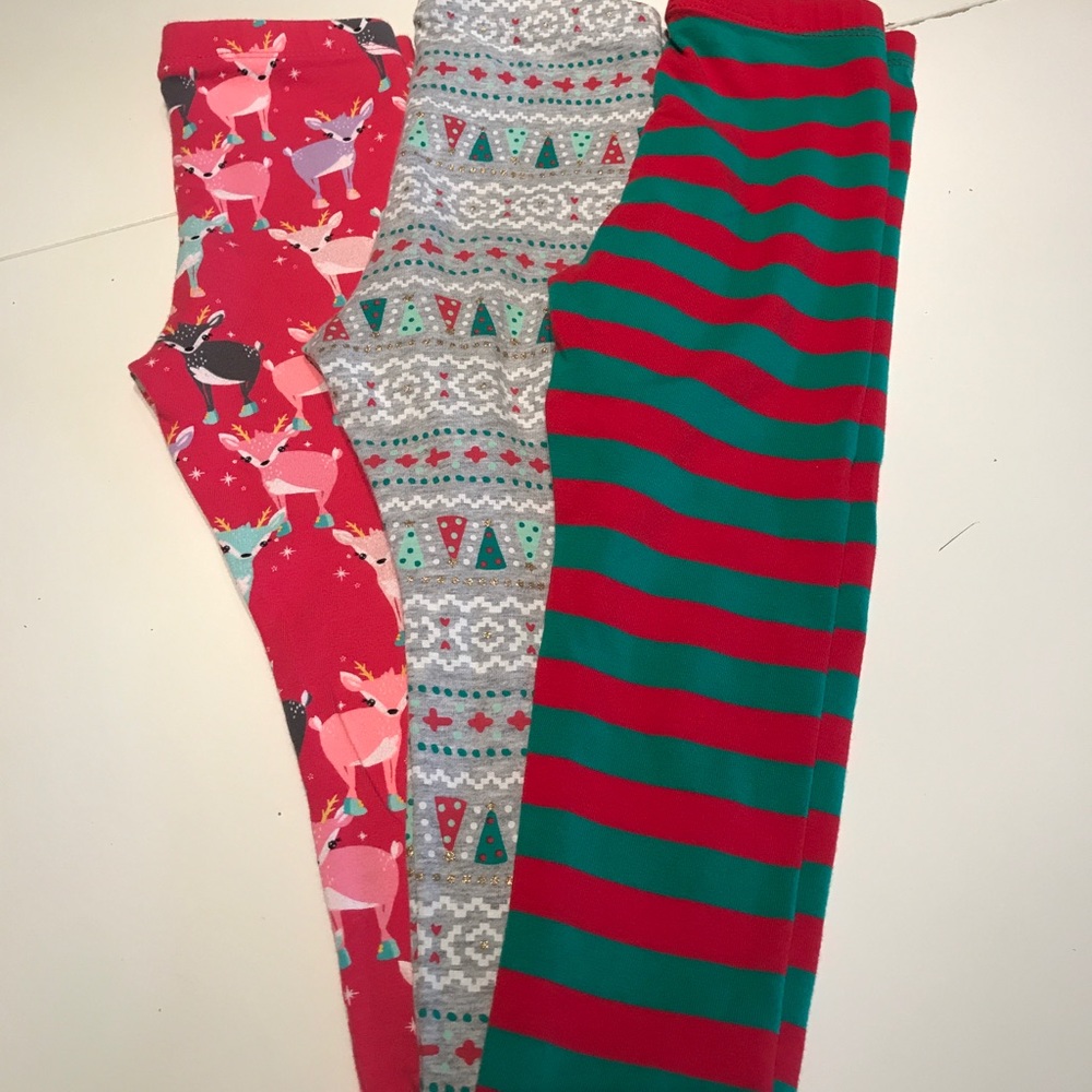 Lot of NWOT/Gently Used Christmas Legging!