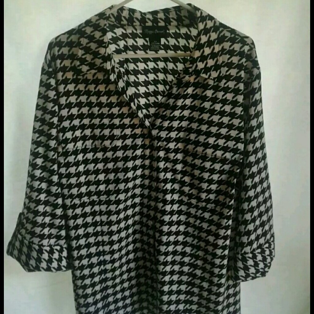 Maggie Barnes Womens Button Blouse Sz 2X (E)