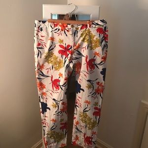 Banana Republic white/multi color 🌺 khaki pant
