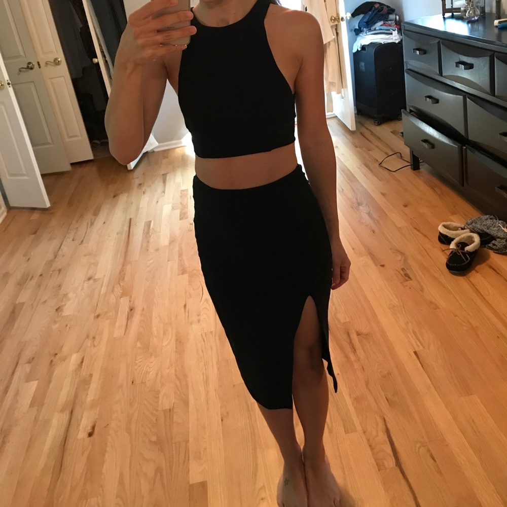 Crop top and skirt set