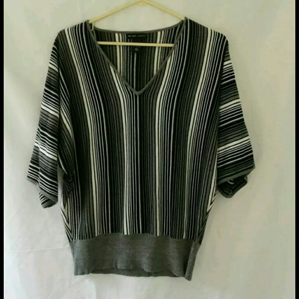 New York & Company Womens Pullover Blouse Sz L