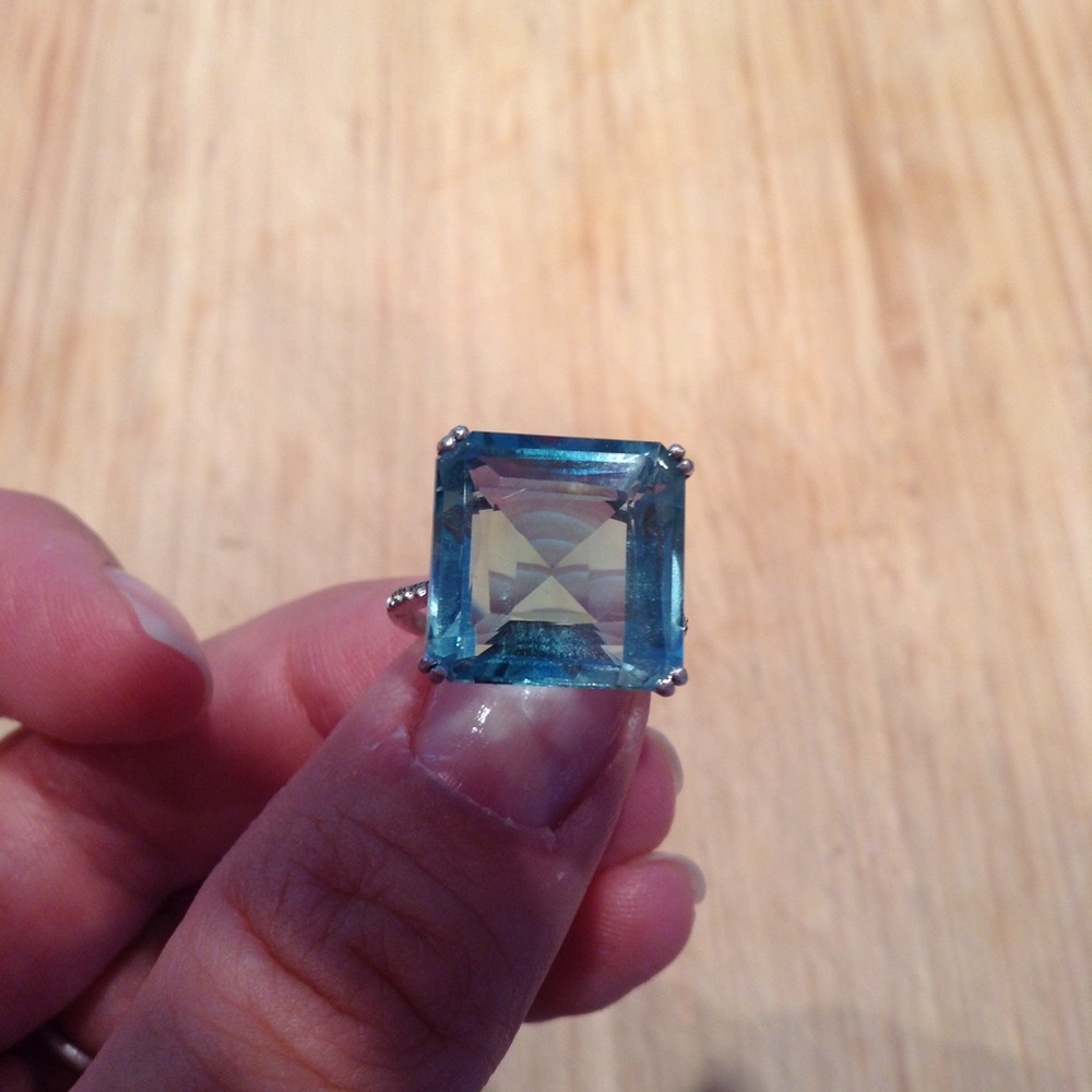 On Hold!   Blue Topaz ring