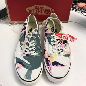 NEVER WORN, tag on VANS with floral pattern