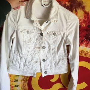 White jean jacket