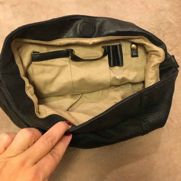 Authentic Sigrid Olsen 100% Black leather handbag - Picture 2 of 5