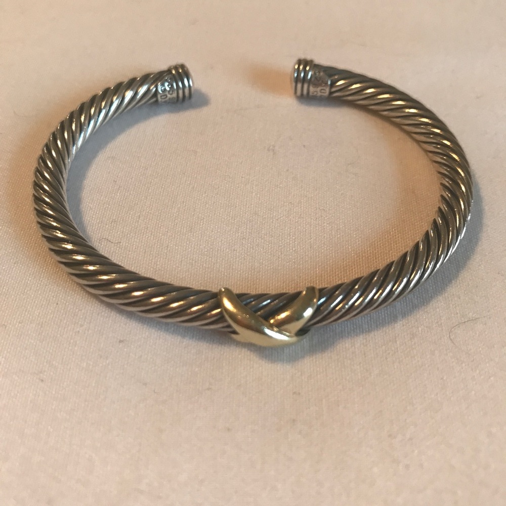 Authentic David Yurman X bracelet (4mm)