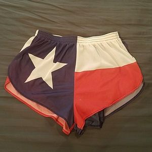 Vintage Texas State Flag Running Shorts