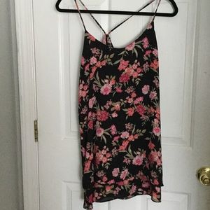 Mini floral shift dress
