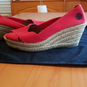 Beautiful red Torey Burch espadrils