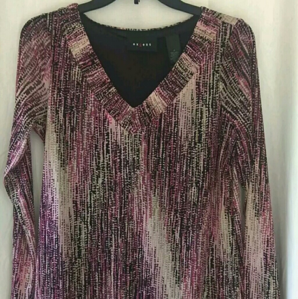 Axcess Womens Pullover Blouse Sz M
