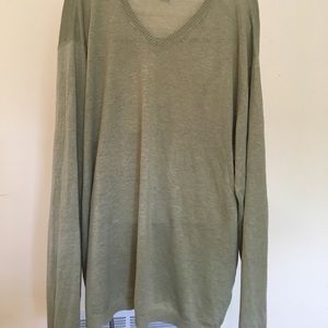 Pretty olive green, silk linen, Banana Republic