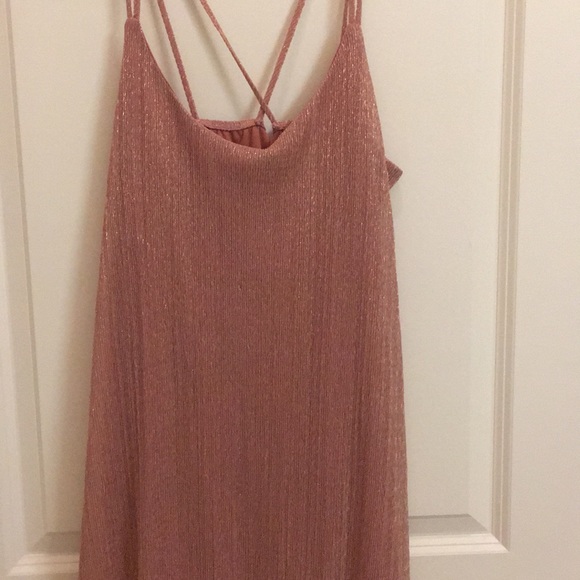 Pink Shimmer Cocktail Dress - Picture 2 of 3