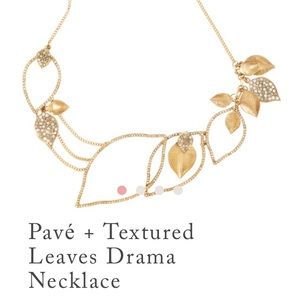 Chloe+Isabel Pavé + Textured Leaves Drama Necklace