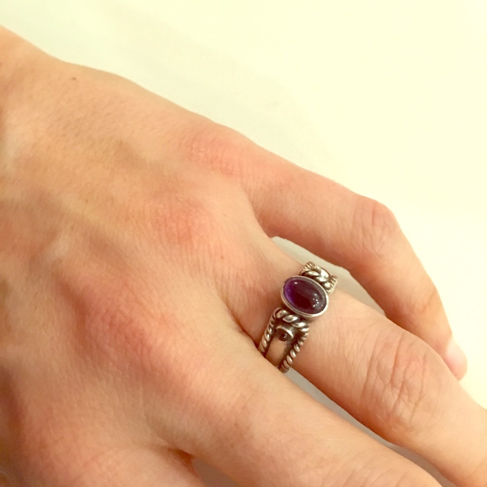 Sterling silver and amethyst? ring size 6