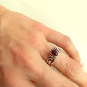 Sterling silver and amethyst? ring size 6