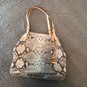 MICHAEL KORS snakeskin print purse