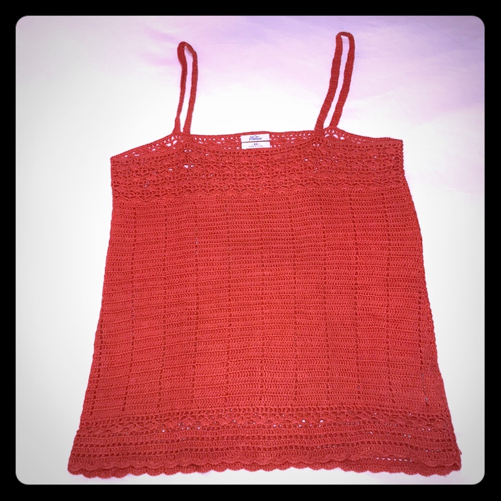 Coral Hand Crocheted Camisole