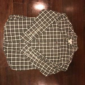 Green wool rich flannel