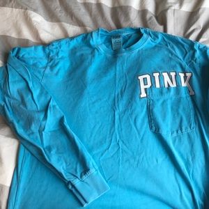 PINK Victoria Secret blue long sleeve size XS