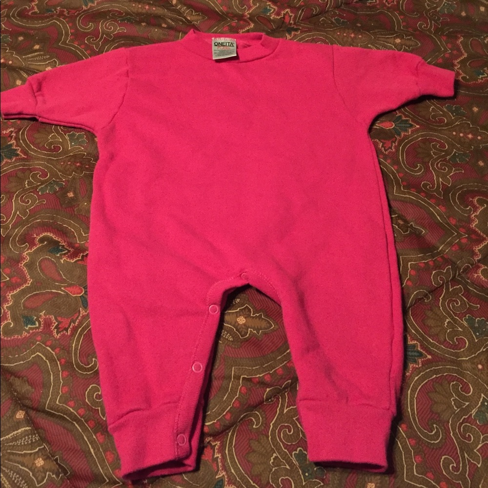 NWOT fuchsia pink sweatshirt jumpsuit
