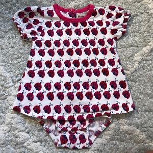 hatley baby girls lady bug onsies.