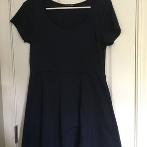 Forever 21 Navy Blue Short Sleeve Dress