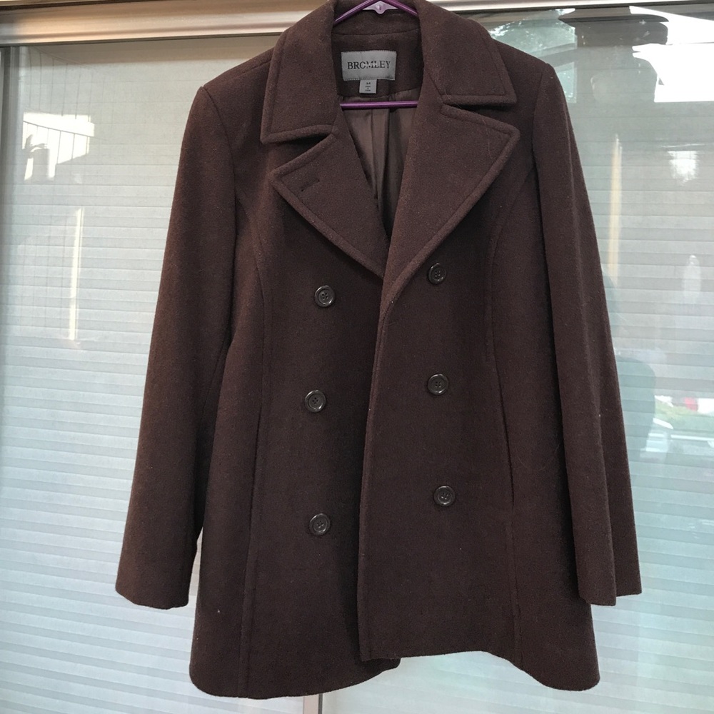 Brown peacoat