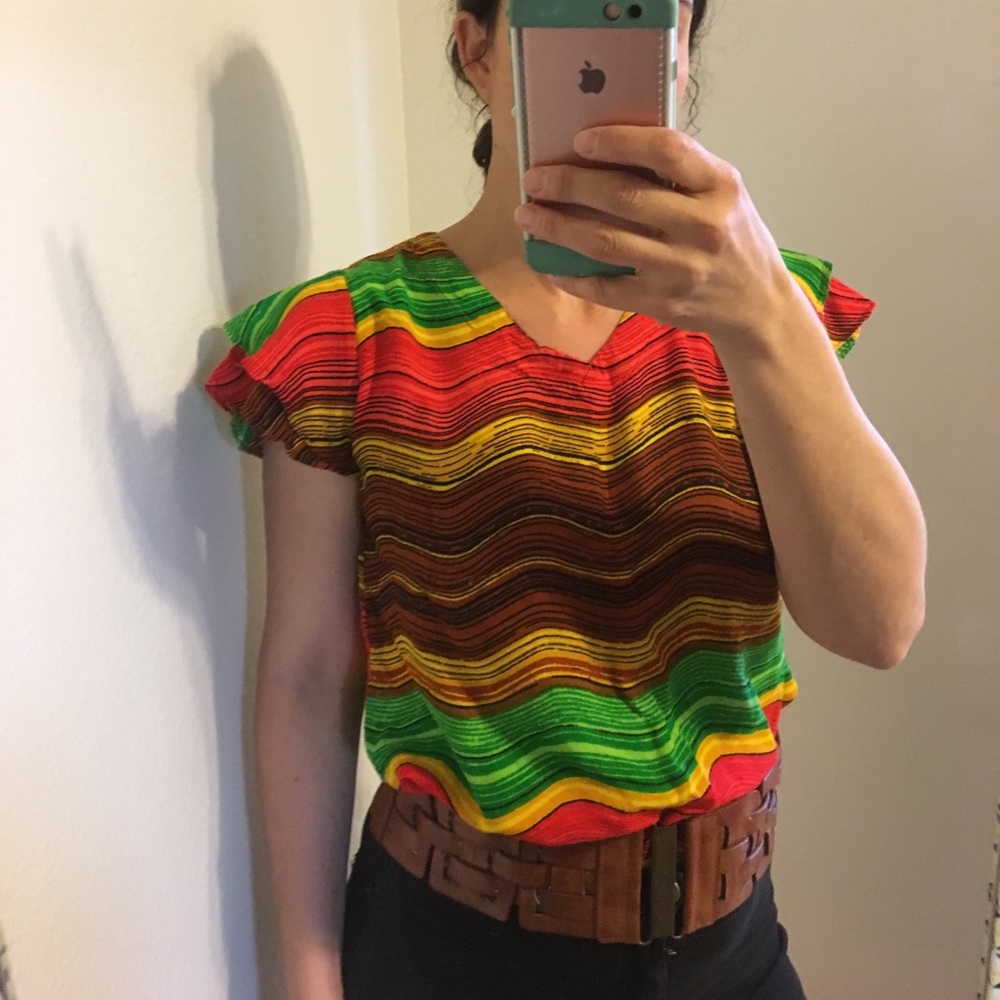 Vintage African print shirt