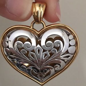 Brighton two-tone heart pendant