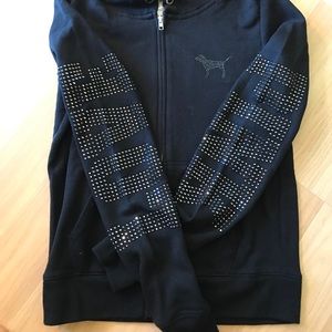 Victoria's Secret pink full bling hoodie.