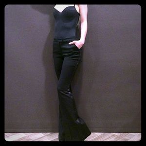 Rachel Zoe Hi Waisted Tuxedo Wide Leg Trousers / 0