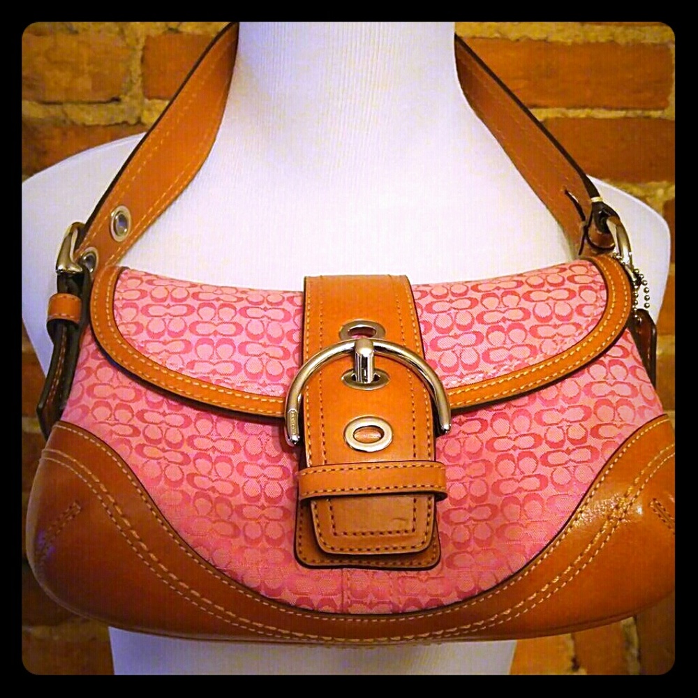 Coach purse-pink and tan